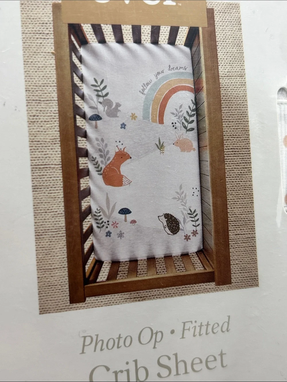 Ever & Ever Floral Woodland Animals 100% Cotton Crib Sheet